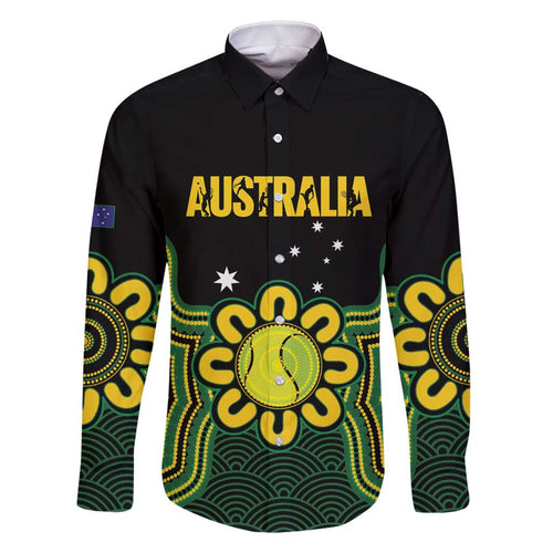 Personalised Australia Tennis Family Matching Mermaid Dress and Hawaiian Shirt Go Aussie Aboriginal Art - Aussie Hoodie