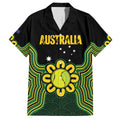 Personalised Australia Tennis Family Matching Off The Shoulder Long Sleeve Dress and Hawaiian Shirt Go Aussie Aboriginal Art - Aussie Hoodie