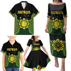 Personalised Australia Tennis Family Matching Puletasi and Hawaiian Shirt Go Aussie Aboriginal Art - Aussie Hoodie