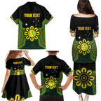 Personalised Australia Tennis Family Matching Puletasi and Hawaiian Shirt Go Aussie Aboriginal Art - Aussie Hoodie