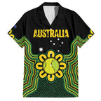 Personalised Australia Tennis Family Matching Short Sleeve Bodycon Dress and Hawaiian Shirt Go Aussie Aboriginal Art - Aussie Hoodie