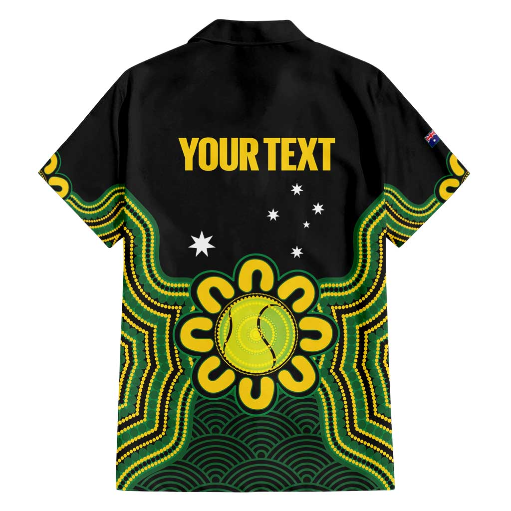 Personalised Australia Tennis Family Matching Short Sleeve Bodycon Dress and Hawaiian Shirt Go Aussie Aboriginal Art - Aussie Hoodie