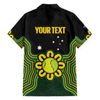 Personalised Australia Tennis Family Matching Summer Maxi Dress and Hawaiian Shirt Go Aussie Aboriginal Art - Aussie Hoodie