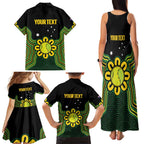 Personalised Australia Tennis Family Matching Tank Maxi Dress and Hawaiian Shirt Go Aussie Aboriginal Art - Aussie Hoodie