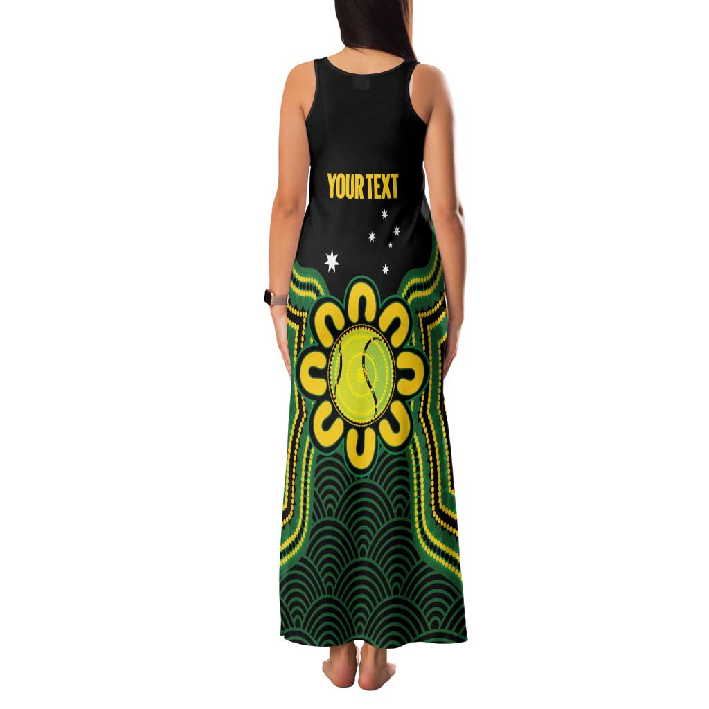Personalised Australia Tennis Family Matching Tank Maxi Dress and Hawaiian Shirt Go Aussie Aboriginal Art - Aussie Hoodie