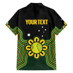 Personalised Australia Tennis Hawaiian Shirt Go Aussie Aboriginal Art - Aussie Hoodie