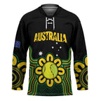 Personalised Australia Tennis Hockey Jersey Go Aussie Aboriginal Art - Aussie Hoodie