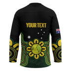 Personalised Australia Tennis Hockey Jersey Go Aussie Aboriginal Art - Aussie Hoodie