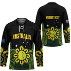 Personalised Australia Tennis Hockey Jersey Go Aussie Aboriginal Art - Aussie Hoodie