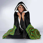 Personalised Australia Tennis Hooded Blanket Go Aussie Aboriginal Art - Aussie Hoodie