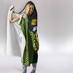 Personalised Australia Tennis Hooded Blanket Go Aussie Aboriginal Art - Aussie Hoodie