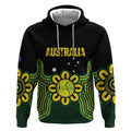 Personalised Australia Tennis Hoodie Go Aussie Aboriginal Art - Aussie Hoodie