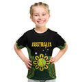 Personalised Australia Tennis Kid T Shirt Go Aussie Aboriginal Art - Aussie Hoodie