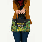 Personalised Australia Tennis Leather Bag Go Aussie Aboriginal Art - Aussie Hoodie