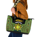 Personalised Australia Tennis Leather Tote Bag Go Aussie Aboriginal Art - Aussie Hoodie
