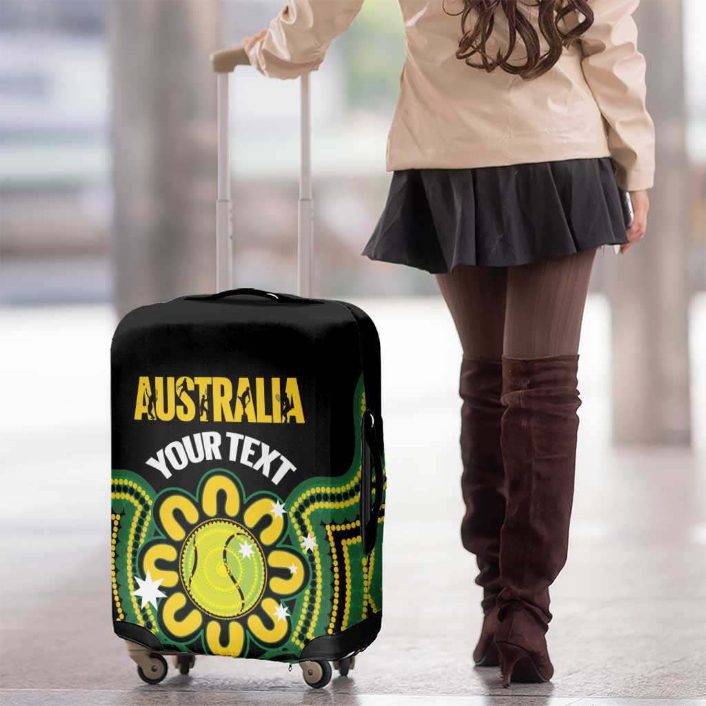 Personalised Australia Tennis Luggage Cover Go Aussie Aboriginal Art - Aussie Hoodie