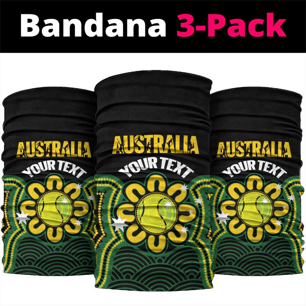 Personalised Australia Tennis Neck Gaiter Go Aussie Aboriginal Art - Aussie Hoodie