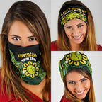 Personalised Australia Tennis Neck Gaiter Go Aussie Aboriginal Art - Aussie Hoodie