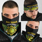 Personalised Australia Tennis Neck Gaiter Go Aussie Aboriginal Art - Aussie Hoodie