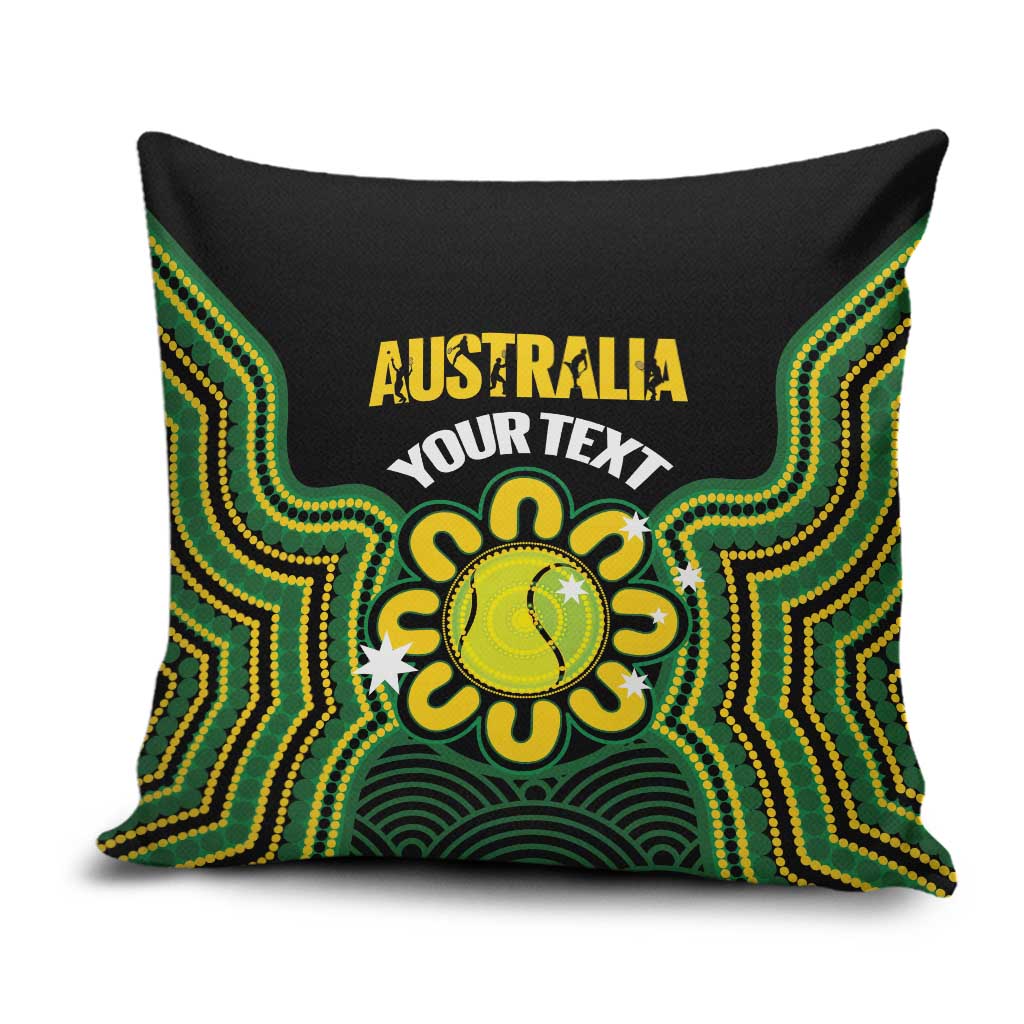Personalised Australia Tennis Pillow Cover Go Aussie Aboriginal Art - Aussie Hoodie