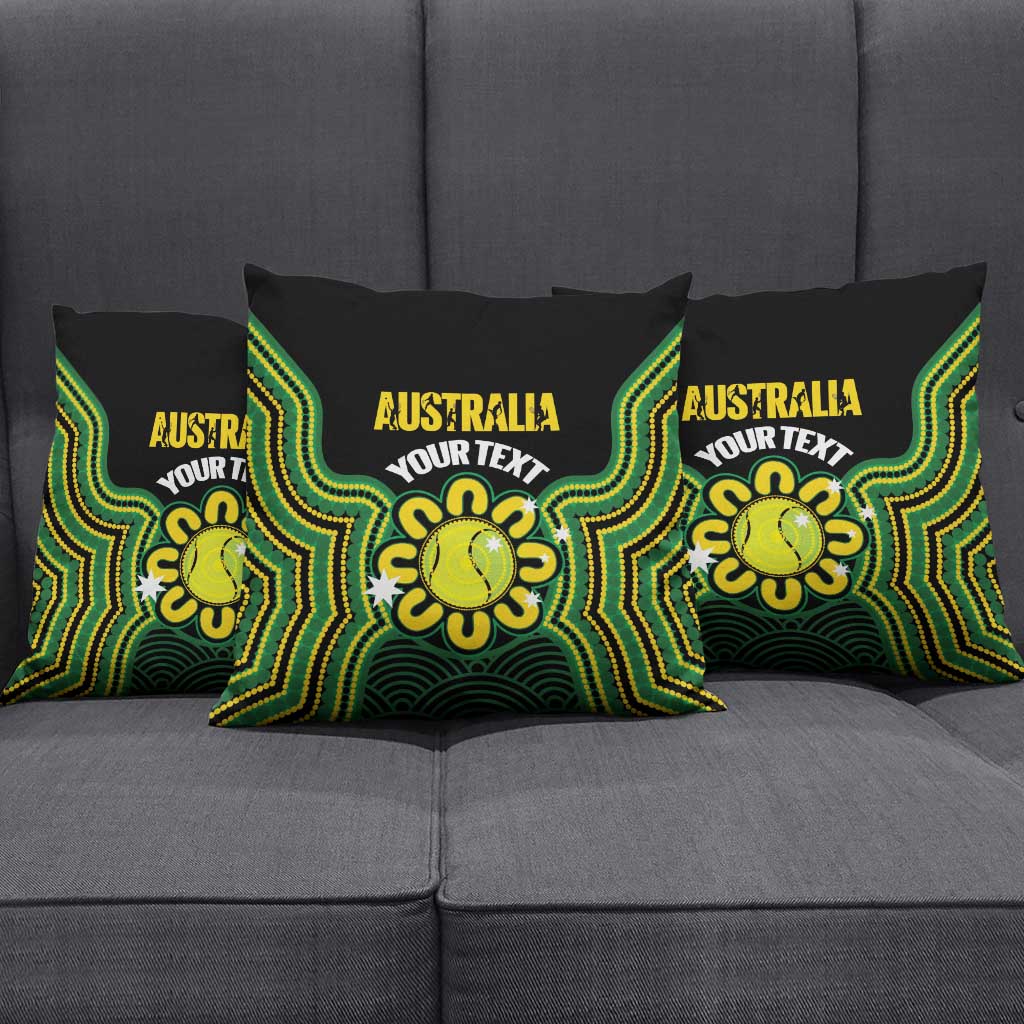 Personalised Australia Tennis Pillow Cover Go Aussie Aboriginal Art - Aussie Hoodie