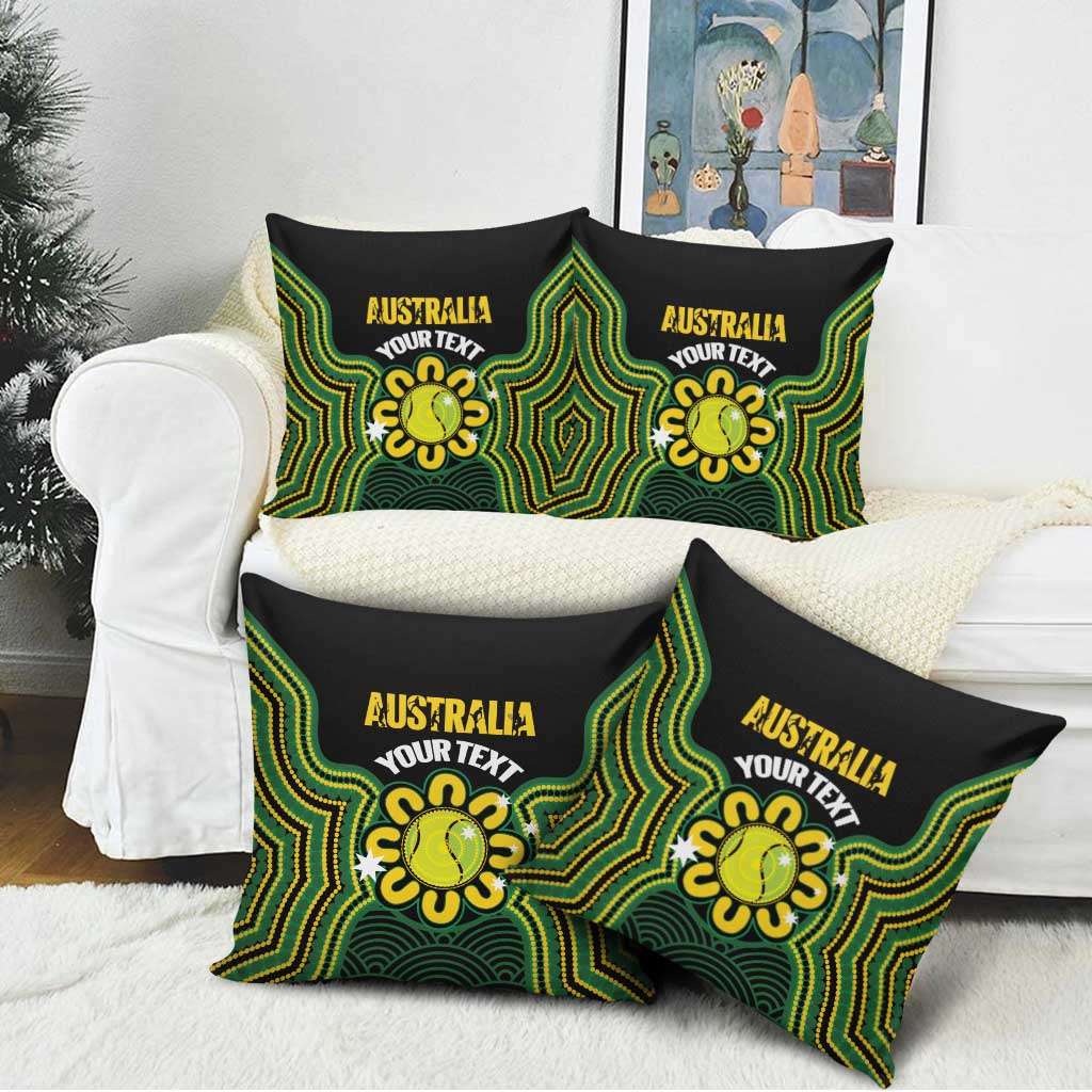 Personalised Australia Tennis Pillow Cover Go Aussie Aboriginal Art - Aussie Hoodie