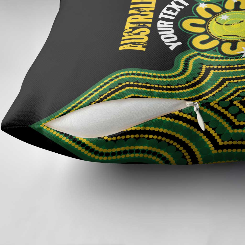 Personalised Australia Tennis Pillow Cover Go Aussie Aboriginal Art - Aussie Hoodie