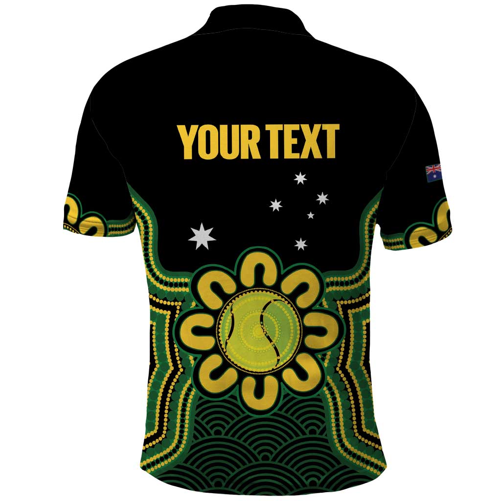 Personalised Australia Tennis Polo Shirt Go Aussie Aboriginal Art - Aussie Hoodie