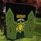 Personalised Australia Tennis Quilt Go Aussie Aboriginal Art - Aussie Hoodie