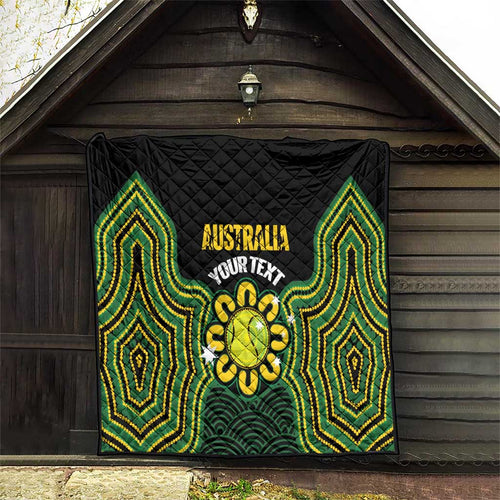 Personalised Australia Tennis Quilt Go Aussie Aboriginal Art - Aussie Hoodie