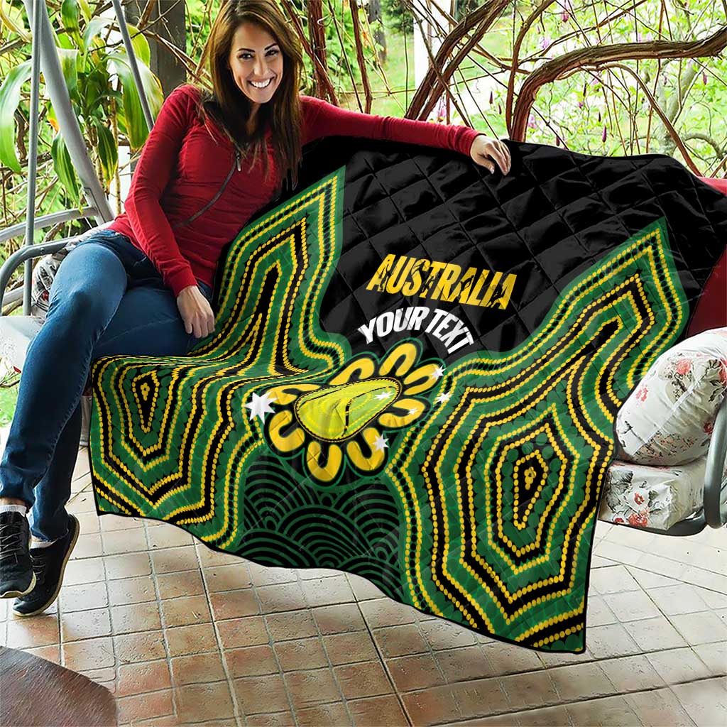 Personalised Australia Tennis Quilt Go Aussie Aboriginal Art - Aussie Hoodie