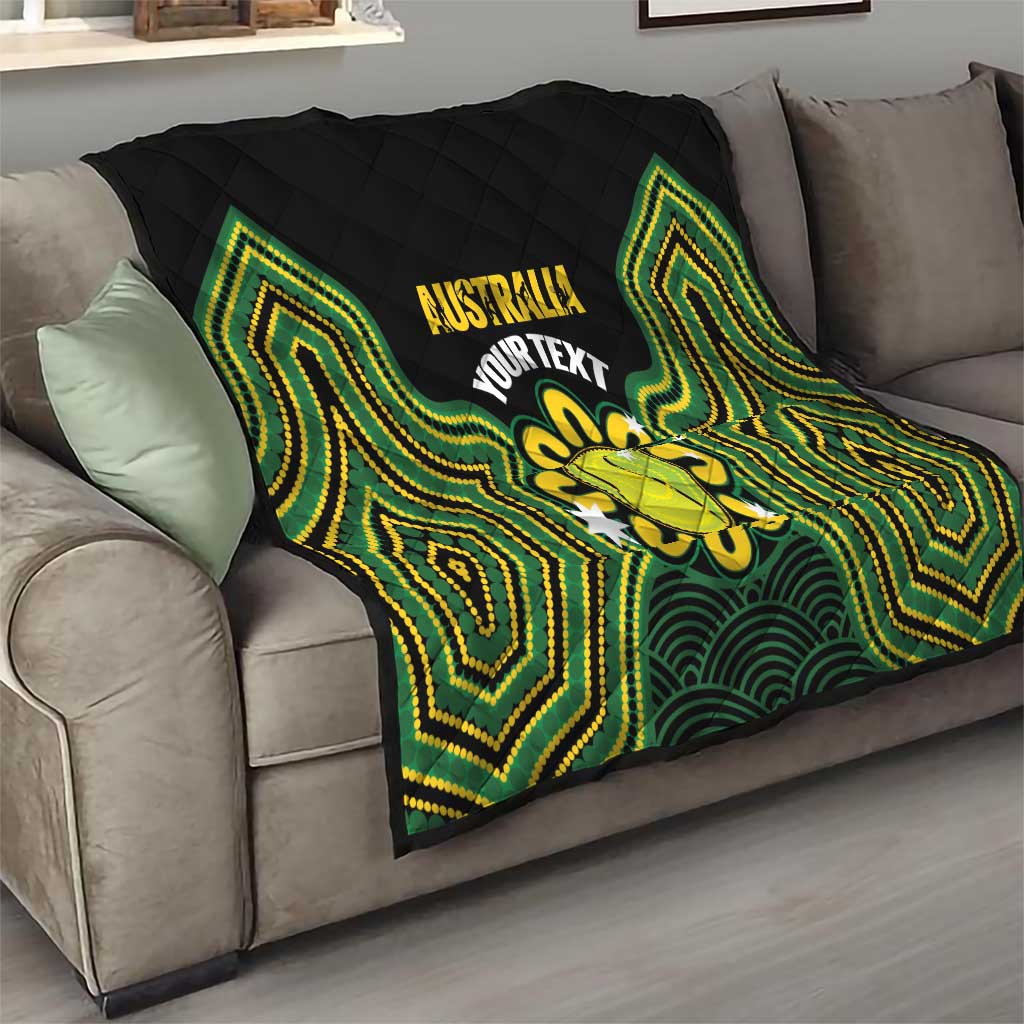 Personalised Australia Tennis Quilt Go Aussie Aboriginal Art - Aussie Hoodie