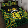 Personalised Australia Tennis Quilt Bed Set Go Aussie Aboriginal Art - Aussie Hoodie