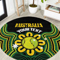Personalised Australia Tennis Round Carpet Go Aussie Aboriginal Art - Aussie Hoodie
