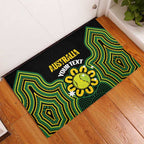 Personalised Australia Tennis Rubber Doormat Go Aussie Aboriginal Art - Aussie Hoodie