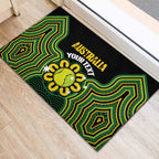 Personalised Australia Tennis Rubber Doormat Go Aussie Aboriginal Art - Aussie Hoodie