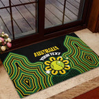 Personalised Australia Tennis Rubber Doormat Go Aussie Aboriginal Art - Aussie Hoodie