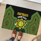 Personalised Australia Tennis Rubber Doormat Go Aussie Aboriginal Art - Aussie Hoodie