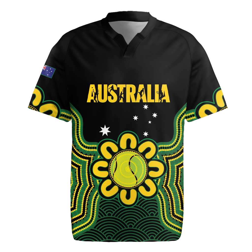 Personalised Australia Tennis Rugby Jersey Go Aussie Aboriginal Art - Aussie Hoodie