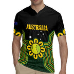 Personalised Australia Tennis Rugby Jersey Go Aussie Aboriginal Art - Aussie Hoodie