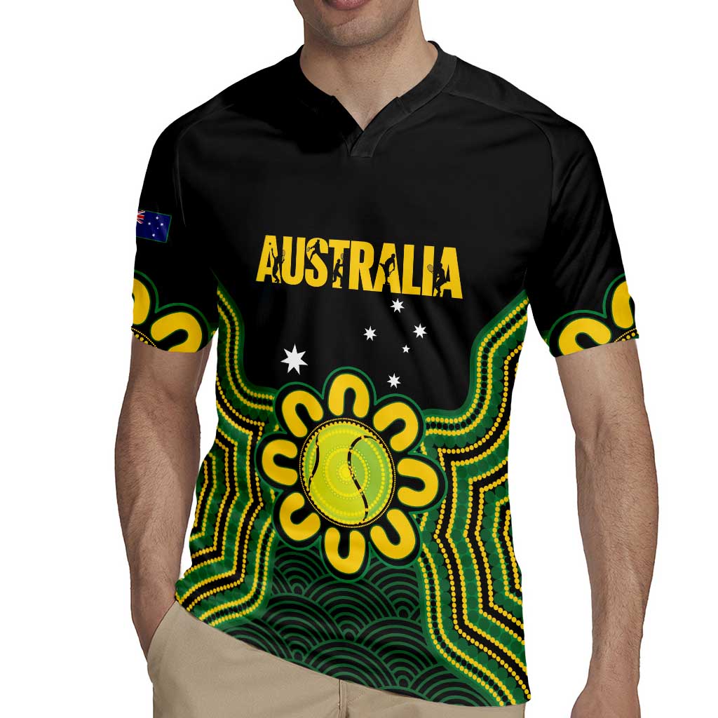 Personalised Australia Tennis Rugby Jersey Go Aussie Aboriginal Art - Aussie Hoodie