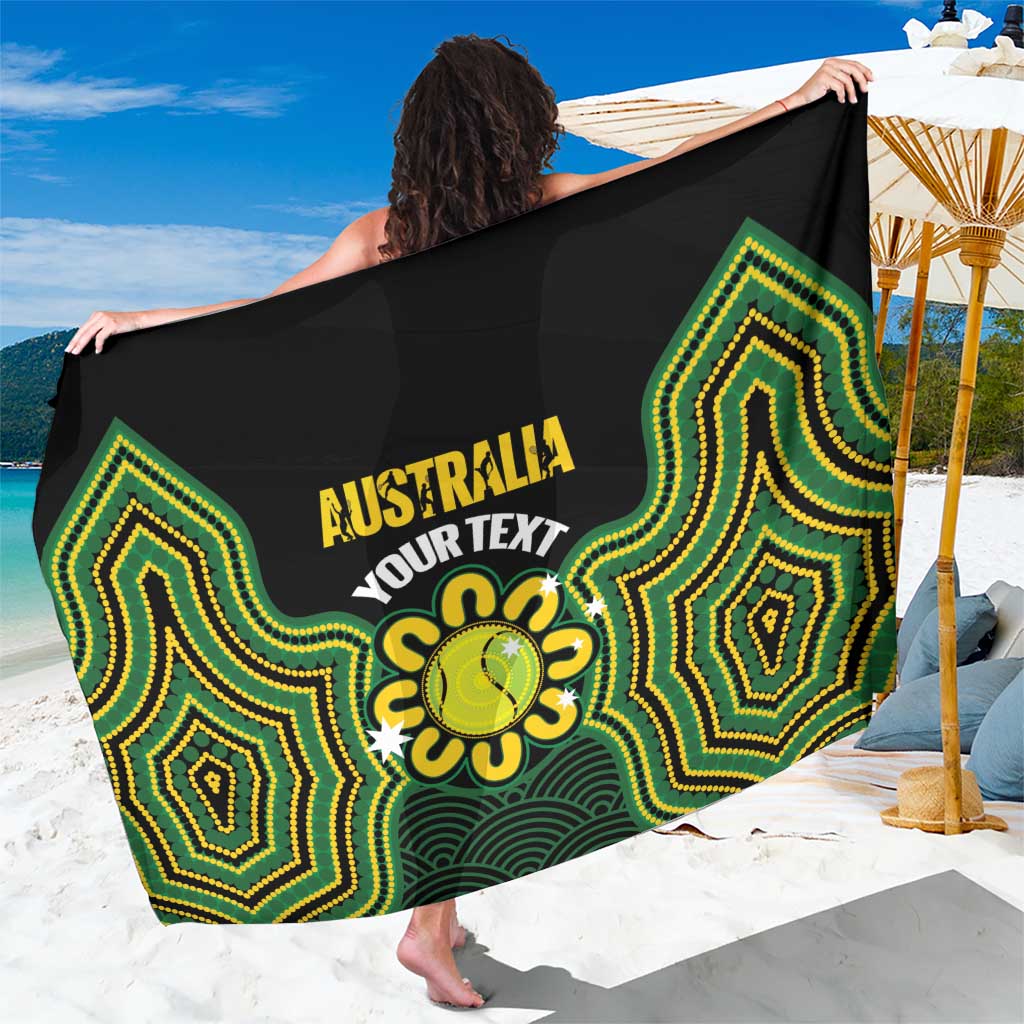 Personalised Australia Tennis Sarong Go Aussie Aboriginal Art - Aussie Hoodie