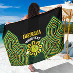 Personalised Australia Tennis Sarong Go Aussie Aboriginal Art - Aussie Hoodie