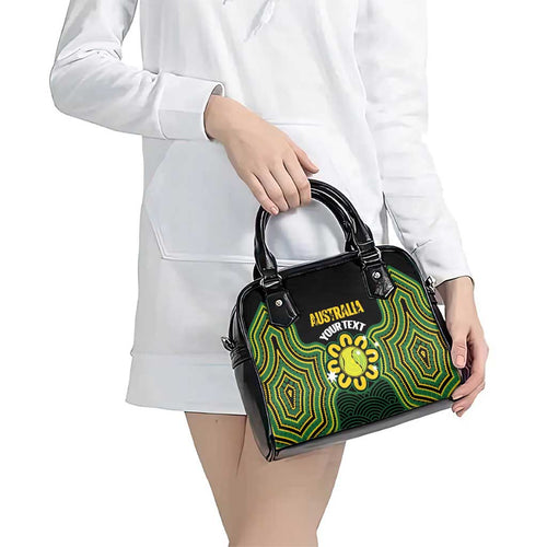 Personalised Australia Tennis Shoulder Handbag Go Aussie Aboriginal Art - Aussie Hoodie