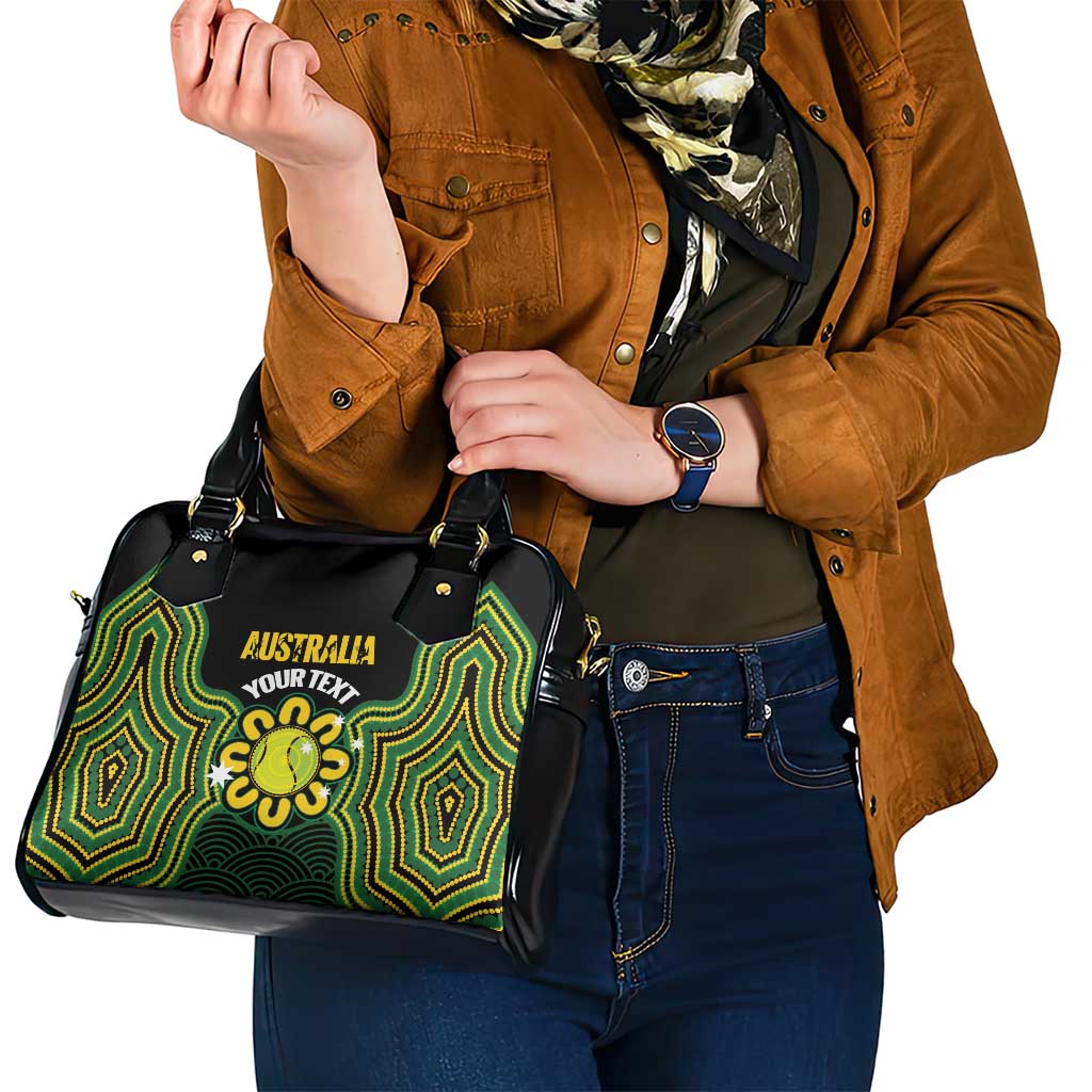Personalised Australia Tennis Shoulder Handbag Go Aussie Aboriginal Art - Aussie Hoodie