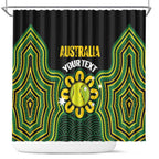 Personalised Australia Tennis Shower Curtain Go Aussie Aboriginal Art - Aussie Hoodie