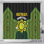 Personalised Australia Tennis Shower Curtain Go Aussie Aboriginal Art - Aussie Hoodie