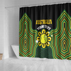 Personalised Australia Tennis Shower Curtain Go Aussie Aboriginal Art - Aussie Hoodie