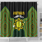 Personalised Australia Tennis Shower Curtain Go Aussie Aboriginal Art - Aussie Hoodie