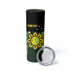 Personalised Australia Tennis Skinny Tumbler Go Aussie Aboriginal Art - Aussie Hoodie
